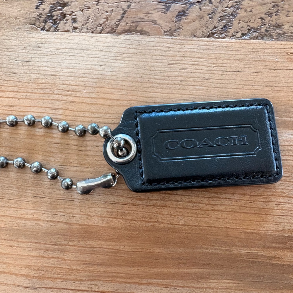 Coach Black Leather Key Holder